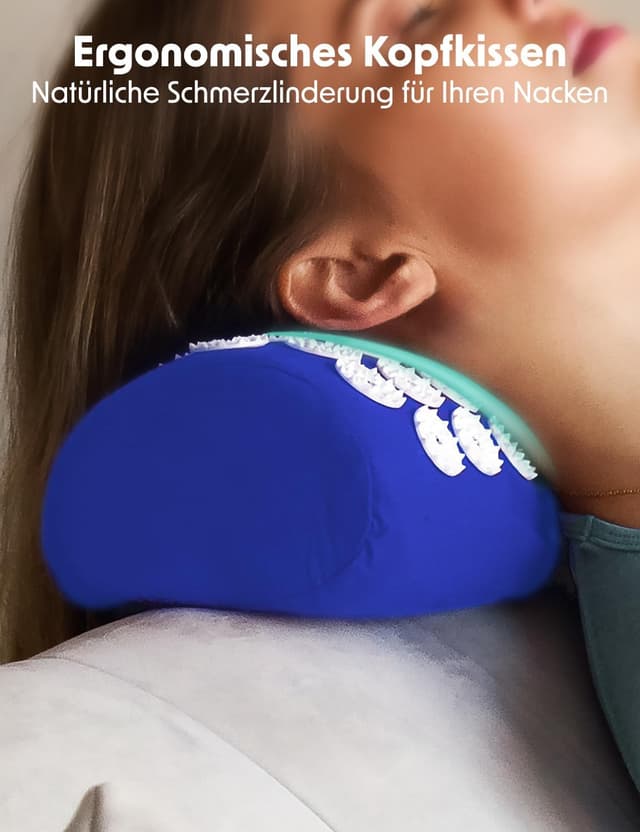 Detalle de LifeGoods Akupressurmatte mit Kissen – Akkupressmatte/Stachelmatte für Rücken, Nacken & Entspannung