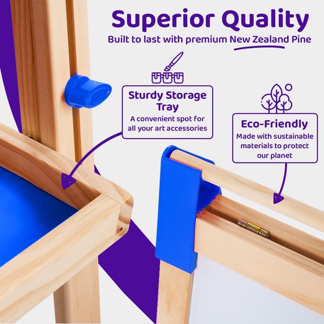 Detalle de Blue Squid kids art easel 3 paper rolls