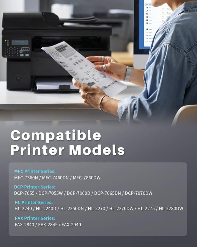 Detalle de INK4U TN2220 Toner (TN-2220/TN-2010) kompatibel für Brother – 2x Schwarz