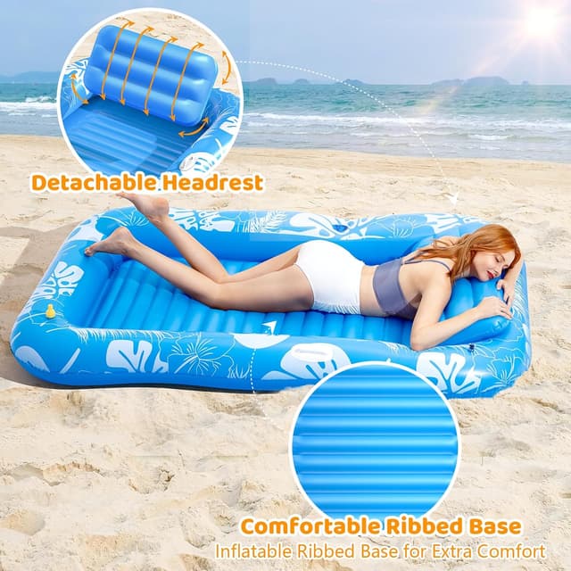 Detalle de Inflatable tanning pool lounger 77 x 48