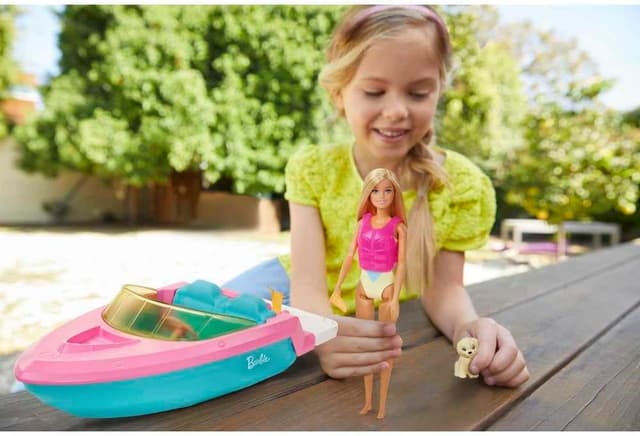 Detalle de Barbie Doll and Boat Playset Fits 3 Dolls