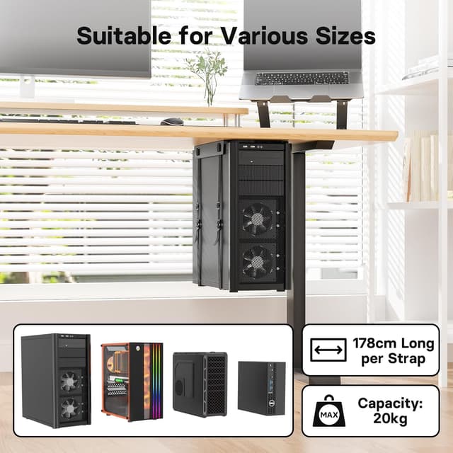 Detalle de BONTEC adjustable under desk PC mount 20kg