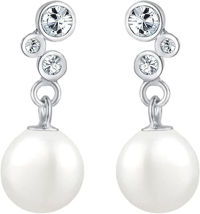 Detalle 2 de Elli Ohrringe Perlen mit Kristallen