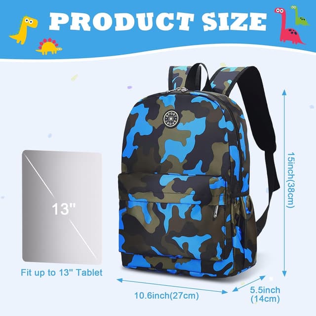 Detalle 2 de Aucuu Kids Backpack waterproof nylon school bag