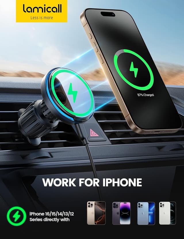 Thumbnail 6 de Lamicall N55 MagSafe Car Charger 15W