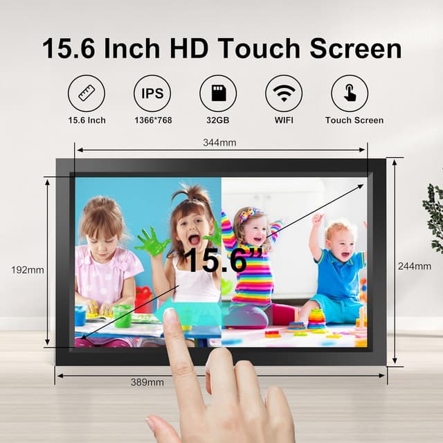 Thumbnail 1 de Tibuta 15.6 Inch WiFi Digital Photo Frame 32GB 🖼