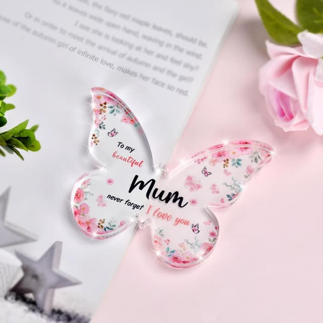 Thumbnail 6 de Butterfly-shaped acrylic plaque Mothers Day gift for Mum, from daughter or son
