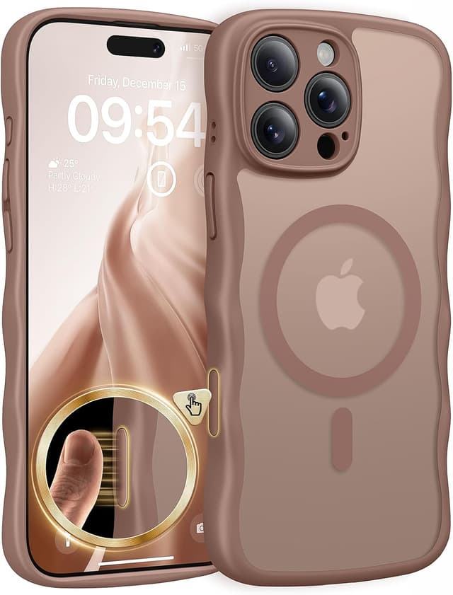 Detalle de TAURI Magnetic iPhone 16 Pro Case, Translucent Matte