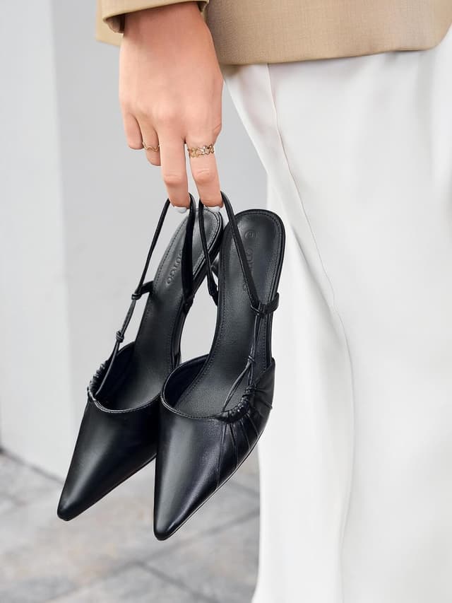 Detalle 2 de Coutgo Slingback Kitten Heels 3-inch đ