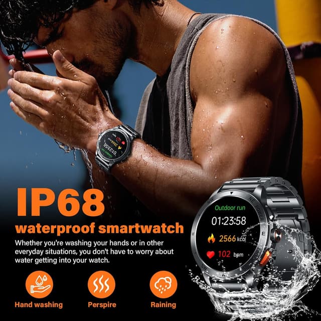 Detalle 2 de 2025 Reloj Inteligente Militar Hombre ⌚ 100+ Modos Deportivos