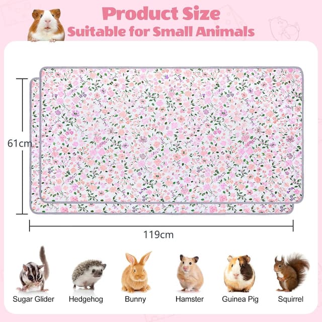 Thumbnail 2 de BeBeJoJo Guinea Pig Cage Liner 2 Pack