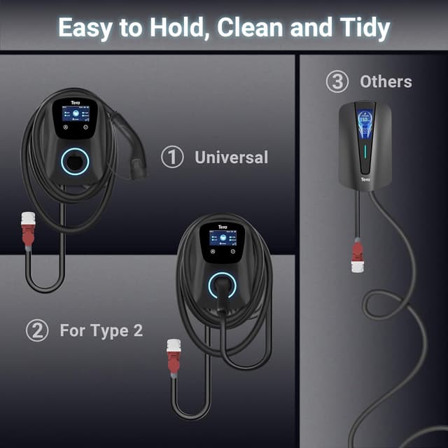 Thumbnail 4 de Tera Chargeur Triphasé Type 2 22 kW 32 A Gris