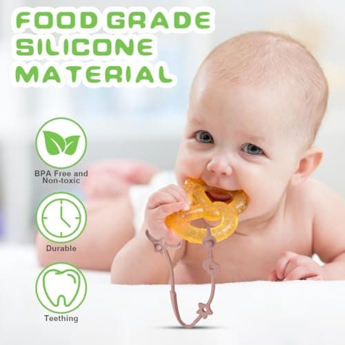 Detalle 2 de Vicloon Baby Cup Catcher Correa 4PCS rosado