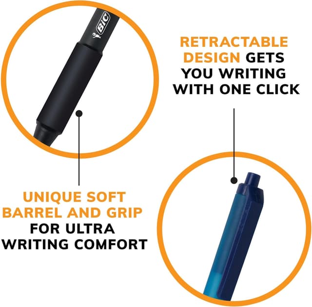 Thumbnail 5 de BIC Soft Feel Clic Grip Kugelschreiber 1,0 mm, 12er Pack 🖊