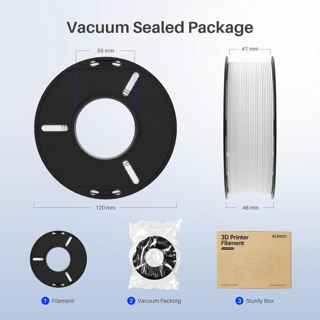 Thumbnail 6 de ELEGOO 250g PLA Plus Filament Bundle (1.75mm) – 8 Colours with ±0.02mm accuracy