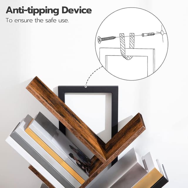 Thumbnail 6 de HOOBRO Tree Bookshelf Tall 9-tier bookcase