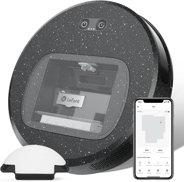 Detalle de Lefant M2 Robot Aspirapolvere Lavapavimenti con navigazione laser dToF, 6000Pa e controllo via app/Alexa