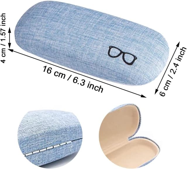 Detalle 2 de Brillenetui Box Leder Hardcase 16 x 6,5 cm