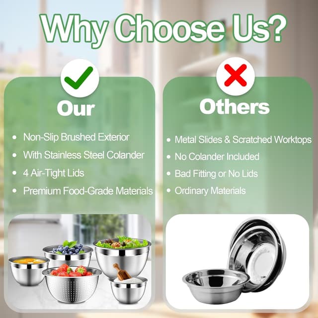 Thumbnail 2 de DUTZUN Mixing Bowls 4.5QT 🍽