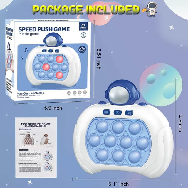 Detalle 2 de Azyh Quick Press Game Fidget Toys Pro handheld push game console for kids and adults