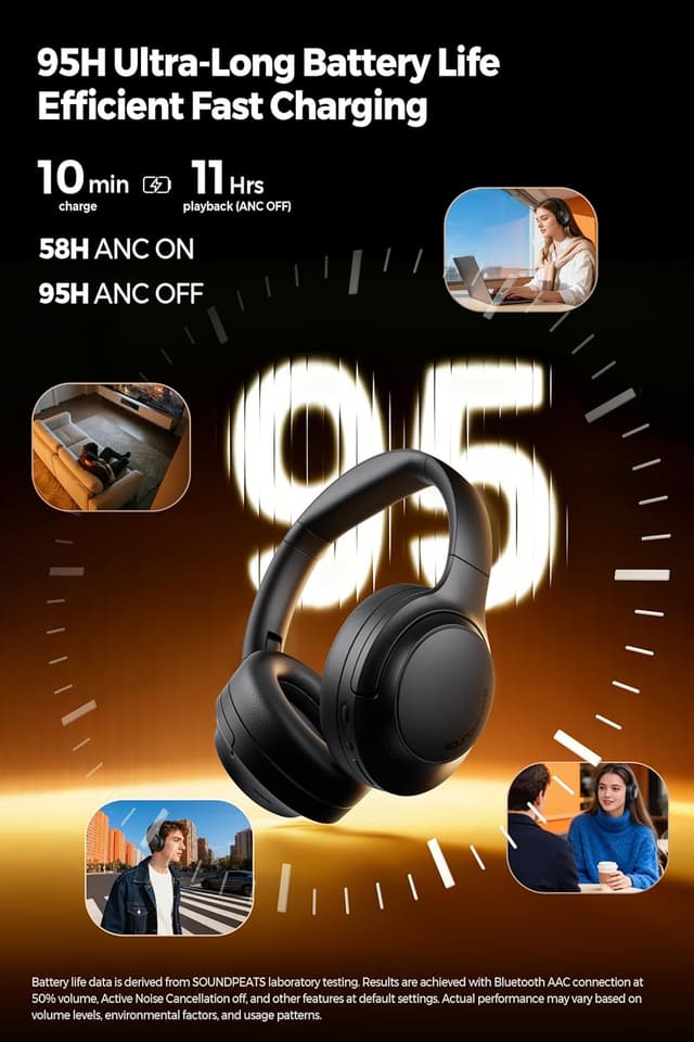 Thumbnail 5 de SoundPEATS Cove Pro cuffie ANC 95 ore