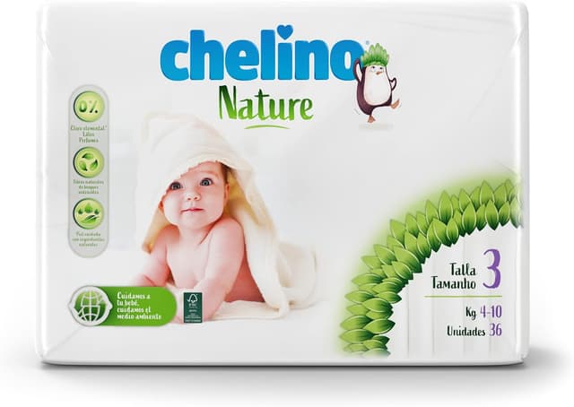 Detalle de Chelino Pañal Nature Talla 3 216 unidades 👶