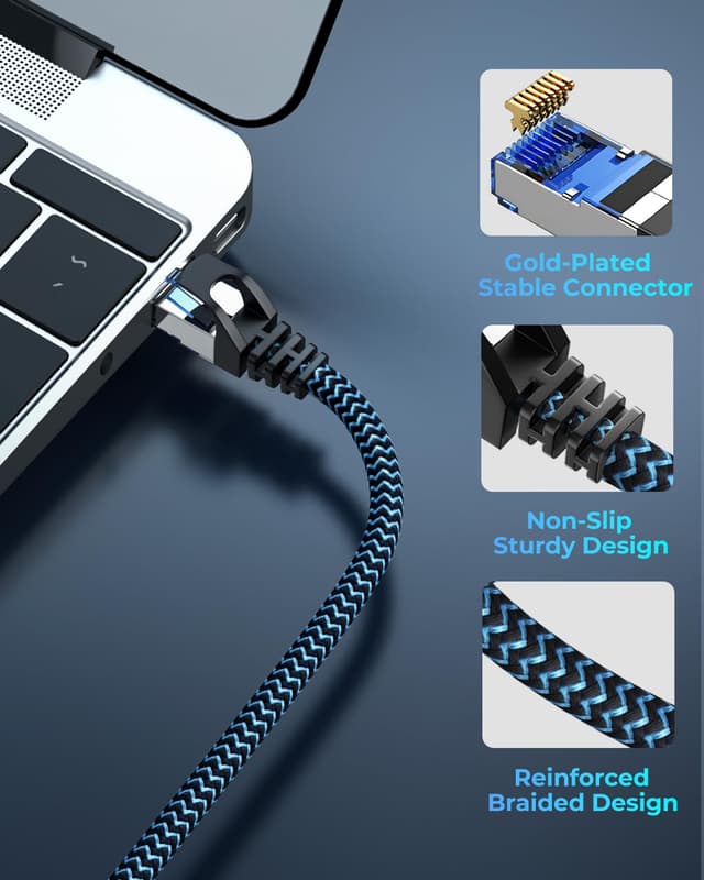 Thumbnail 5 de CABNEER Cat8 LAN-Kabel 0,25 m