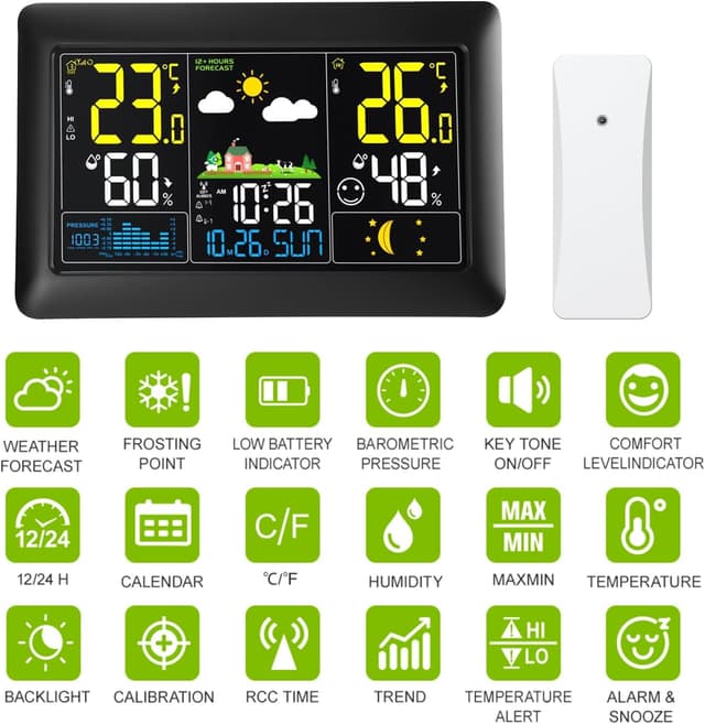 Thumbnail 6 de Wetterstation 2025 Funk mit 7,5" VA-Display