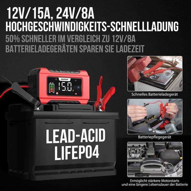 Thumbnail 1 de NEXPEAK NC215 15A Autobatterie Ladegerät