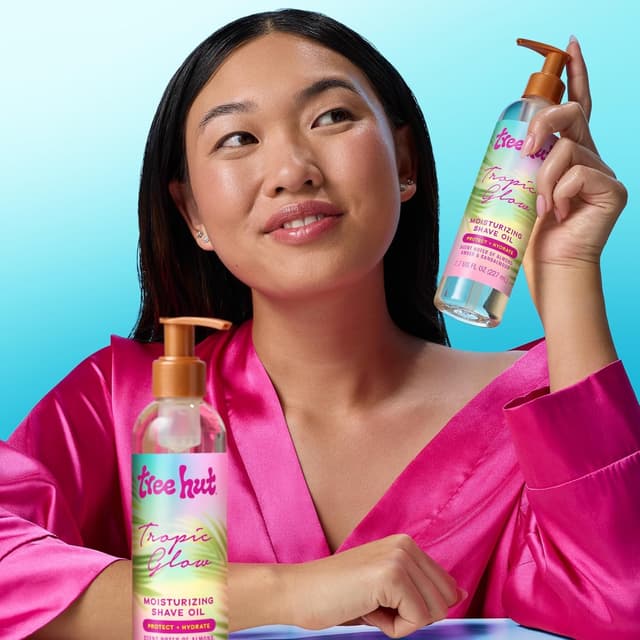 Detalle de Tree Hut Tropic Glow Moisturizing Shave Oil (Gel-to-Oil), Hydrating Shave Oil for a Smooth, Comfortable Razor Glide