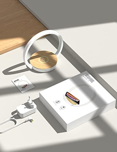 Thumbnail 8 de VOSFEEL lámpara de mesita de noche táctil con regulador en 3 niveles y cargador inalámbrico