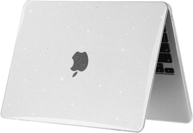 Detalle de EooCoo Hülle für MacBook Air 15 (15,3 Zoll) mit Touch ID – ultradünne Hartschale Case „Glitzer Klar“