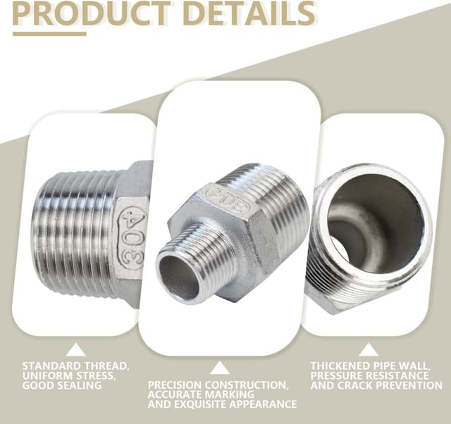 Detalle 2 de Edelstahl Reduzierverbinder BSP 3/8 auf 1/2