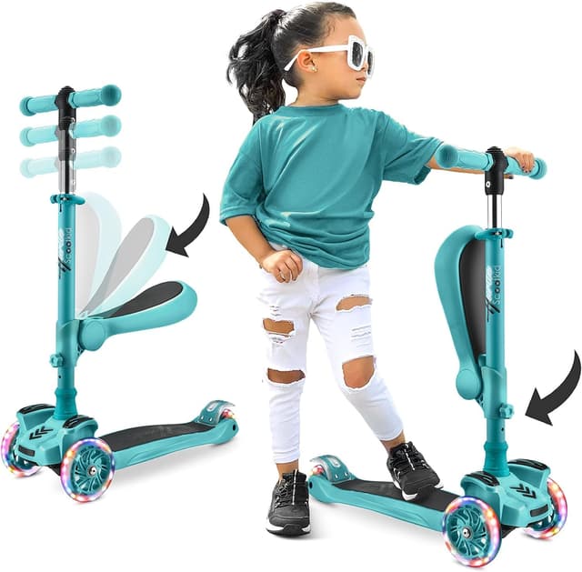 Imagen de Hurtle Trottinette Enfant 2‑en‑1 LED 3 roues en OfertitasTOP