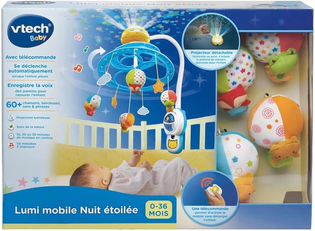 Detalle 1 de VTech Lumi Mobile Nuit Étoilée, mobile musical