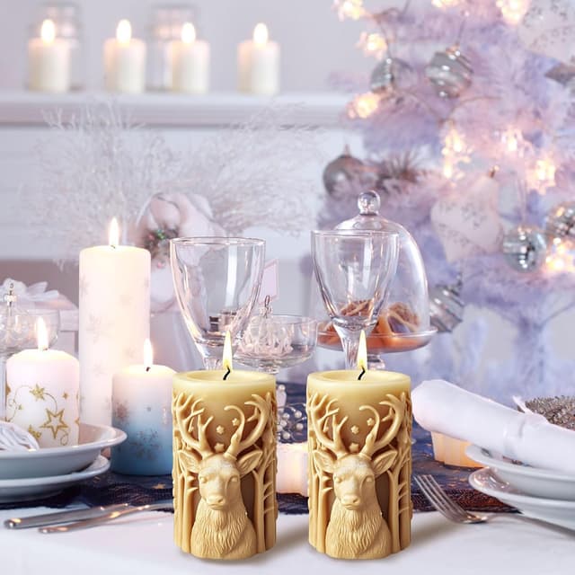 Thumbnail 4 de WANDIC Christmas Elk Silicone Mold 1 piece 🕯