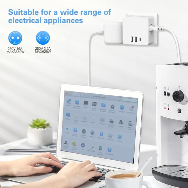 Thumbnail 5 de Steckdosenwürfel mit USB 4000 W Cube