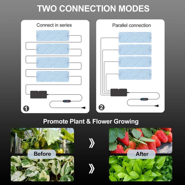 Thumbnail 1 de 4Pack Flat Panel Grow Lights 40W 🌱