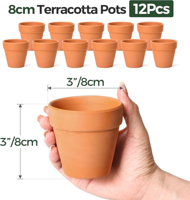 Thumbnail 1 de T4U 8cm Mini Terracotta Pots 12 Pack