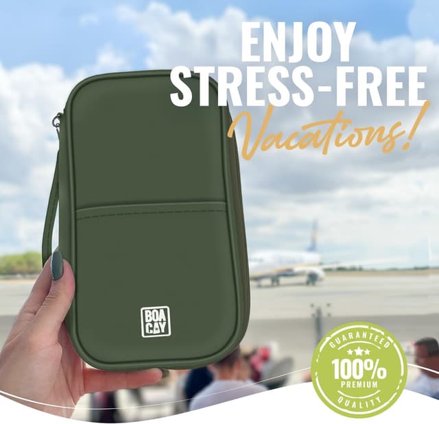 Thumbnail 6 de BOACAY Family Passport Holder RFID Travel Wallet