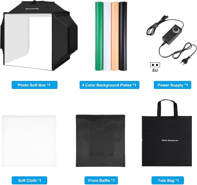 Thumbnail 5 de OBEST 15,8" Fotostudio Dimmbares Lichtzelt