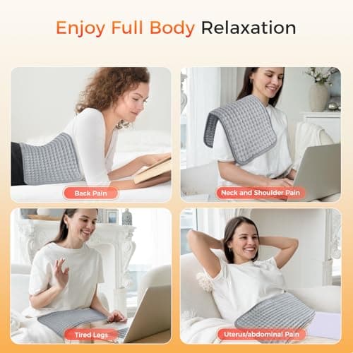 Detalle 2 de FORRINX Manta eléctrica lumbar 30x60 cm con apagado automático y 9 niveles de temperatura