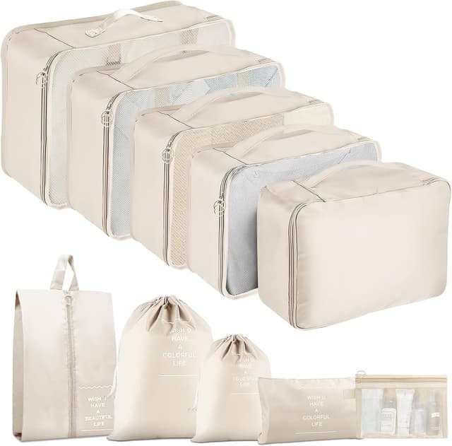 Detalle de 9-piece Packing Cubes Travel Organiser for Luggage