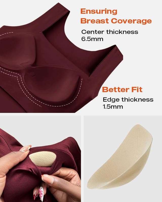 Detalle 1 de CHICME Women’s U-Neck Shapewear Built-In Bra Tank (Stretch Slim Fit)