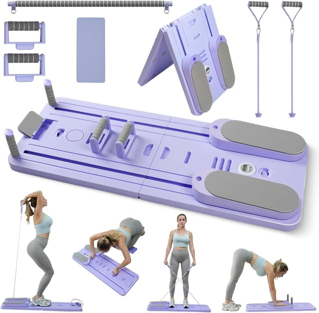 Detalle de Ohkanki Pilates Reformer Set (6 in 1) Folding Pilates Board for Home Workouts