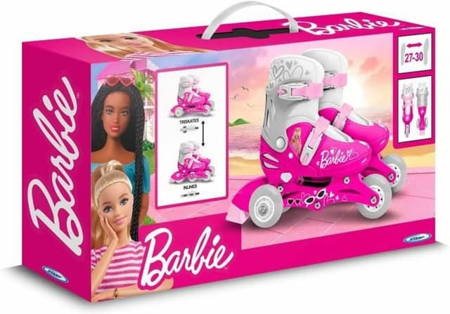 Detalle 2 de Triskates rulli 2 in 1 Barbie 27-30 rosa: tri skate e roller in linea con freno