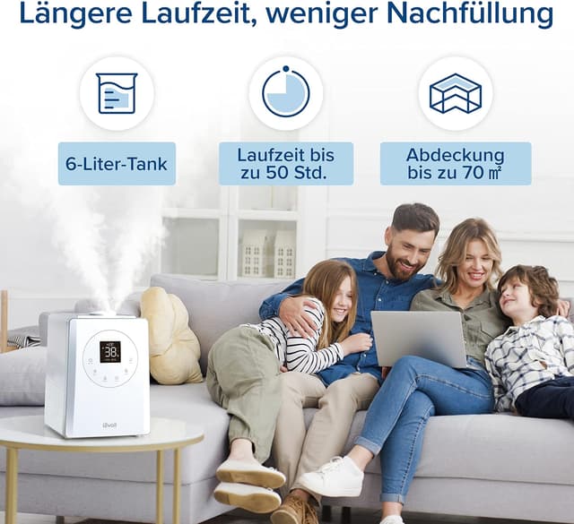Thumbnail 4 de Levoit Top-Fill Luftbefeuchter: Smart, 6 L