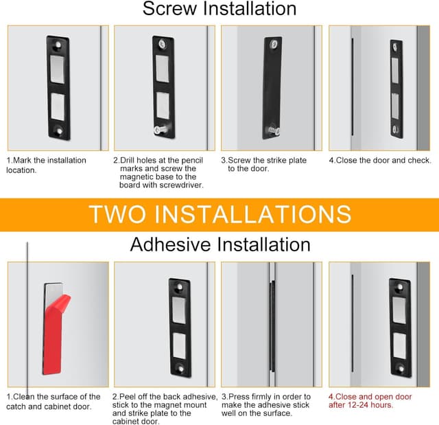 Detalle 2 de Romon Iman Puerta Armario Autoadhesivo 8 Pcs