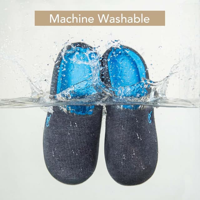 Detalle de VeraCosy Women’s Two-Tone Memory Foam Slippers with Non-slip TPR Sole