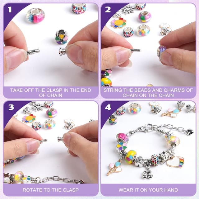 Detalle 2 de AUAUY Giochi crea braccialetti DIY viola